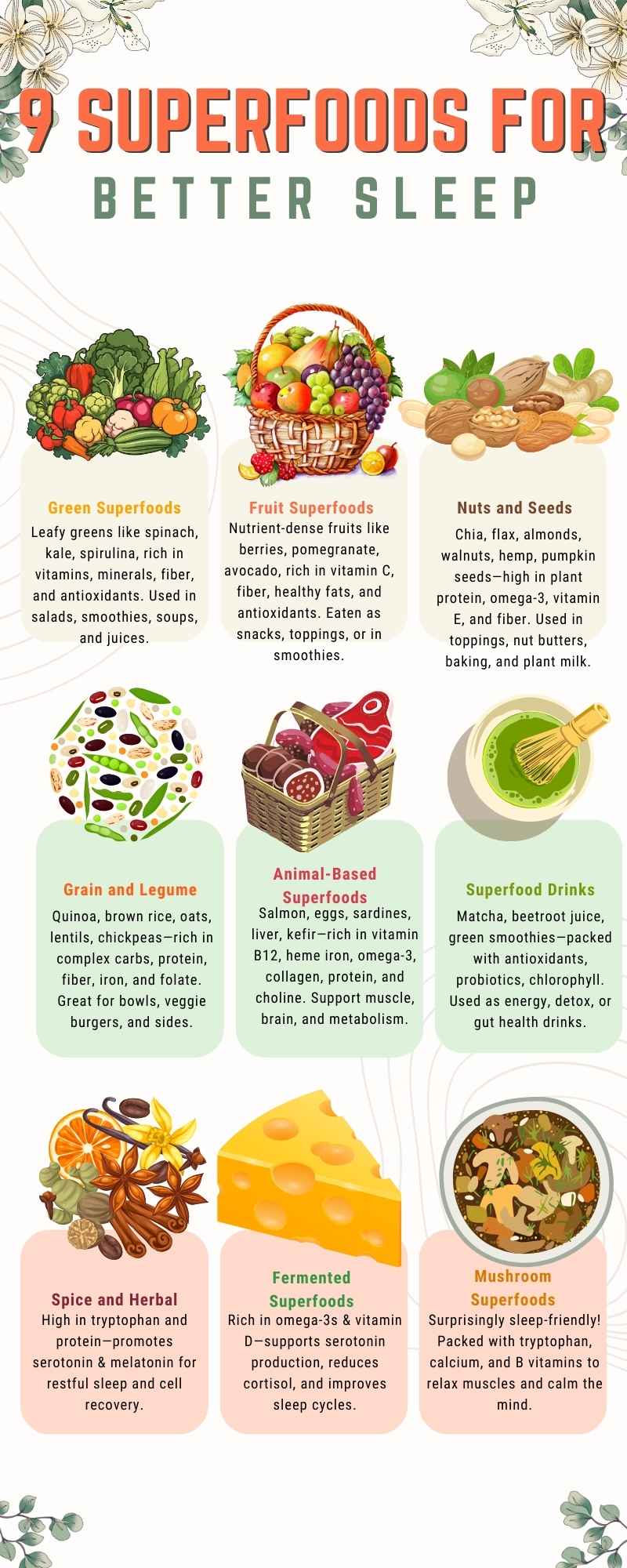 Best Superfoods for better sleep