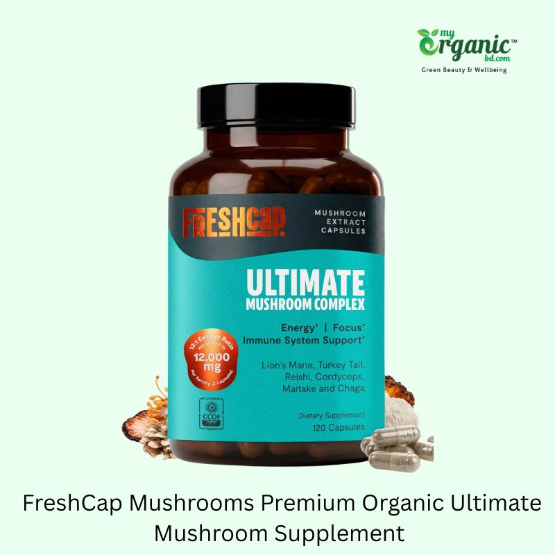 Freshcap Mushrooms Premium Organic Ultimate Mushroom Supplement– Best Multi-Mushroom Supplement For Brain Health
